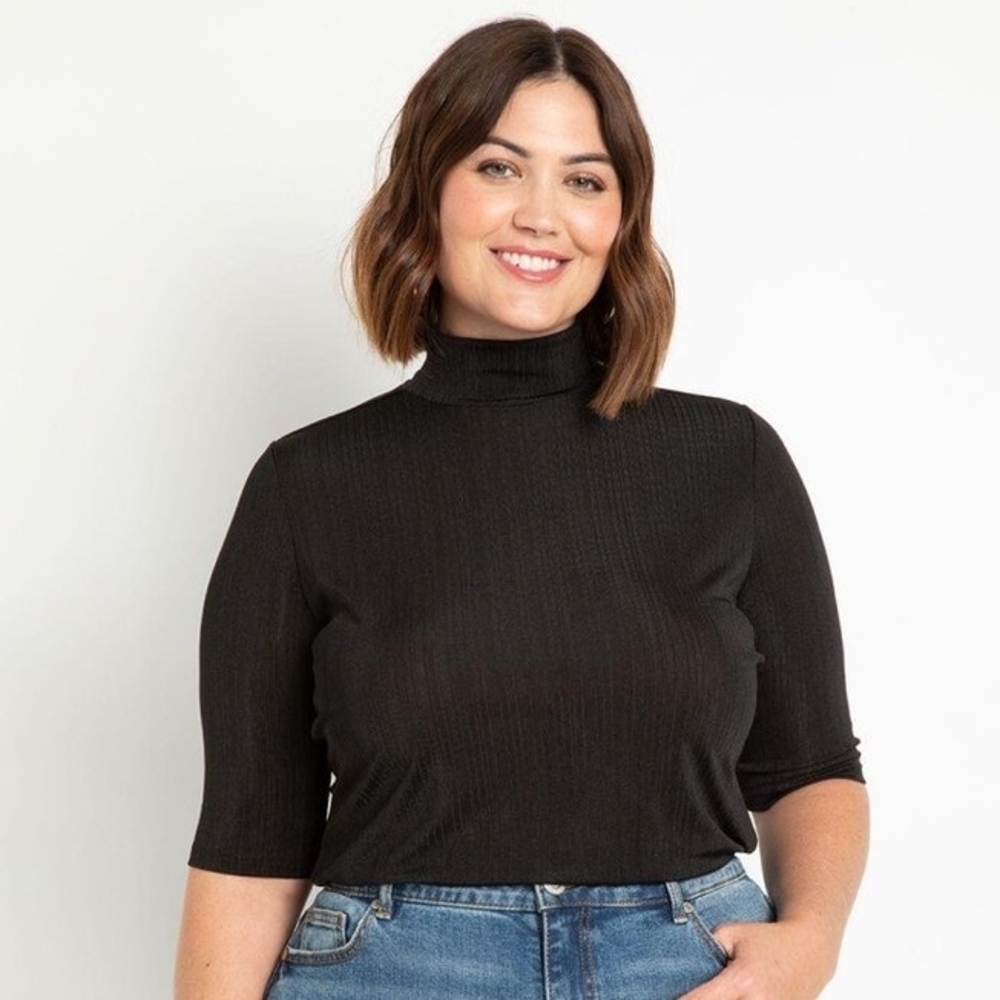 Eloquii Mock Neck Form Fitting Top 14/16